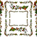 Flower Vine Border Set