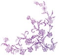 Flower and vines pattern