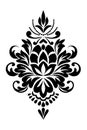 Flower vintage Baroque Victorian floral ornament frame border leaf scroll engraved retro pattern   decorative design tattoo black Royalty Free Stock Photo