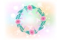 Flower vintage watercolor vector image background