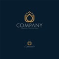 Flower, water drop and tulip logo design template