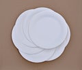 flower water lilies from white paper disposable plates