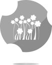 Flower web icon button isolated on white Royalty Free Stock Photo