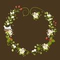 Flower Wreath Love Vintage Romantic Bird Spring