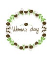 flower wreath picture and an inscription female day