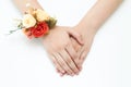 Flower wrist on hand sign Royalty Free Stock Photo