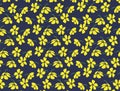 flower yellow all over print