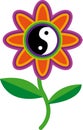 yin yang Flower zen roots