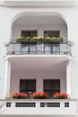 Flowerbeds at balcony residential house