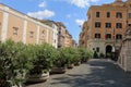 Flowerbeds on street Via XXIV Maggio in Rome