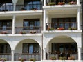 Flowered balcony Royalty Free Stock Photo