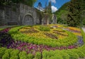 Flowered bed in Lillafured palace park