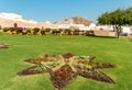 Flowered garden of the Al Alam Palace in Old Muscat in Sultanate of Oman