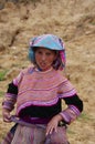 Flowered Hmong woman