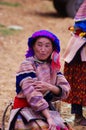 Flowered Hmong woman