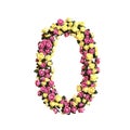 Flowered numbers floral letter collection