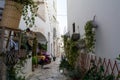 Flowered Street in Locorotondo, South of Italy