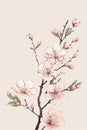 Flowering cherry angiosperm tree