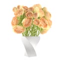 Flowerpot. A bouquet of yellow roses Royalty Free Stock Photo