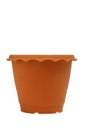 Flowerpot isolated white background.