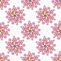 Flowers abstract seamless vector pattern grunge effect on a light background Royalty Free Stock Photo