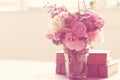 Flowers and ancient books Royalty Free Stock Photo