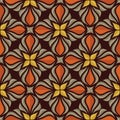 Flowers background design. Floral seamless pattern. Vintage colors. Vector illustration. Royalty Free Stock Photo