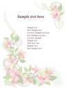 Flowers background. Floral greeting card decoration
