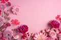 Flowers background pink tones with copy space Royalty Free Stock Photo