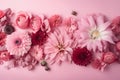 Flowers background pink tones with copy space Royalty Free Stock Photo