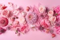 Flowers background pink tones with copy space Royalty Free Stock Photo