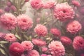 Flowers background, vintage soft style with pink, rose colors flowers