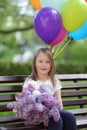 Flowers and baloons Royalty Free Stock Photo