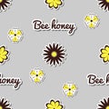 Flowers And Bee Honey