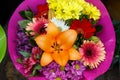 Flowers bouquet arrange for decoration Royalty Free Stock Photo