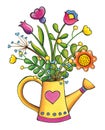 Flowers Bouquet hand drawn clip art illustration