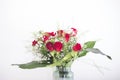 Flowers bouquet red roses on white background Royalty Free Stock Photo