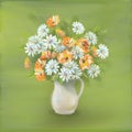 Flowers Bouquet in Vase Royalty Free Stock Photo