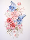 flowers bouquet watercolor art design