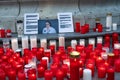 flowers and burning candles lie at a memorial in memory of upper austrian doctor Lisa-Maria Kellermayr
