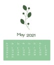 flowers calender may 2021