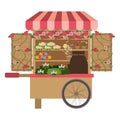 Flowers cart icon Royalty Free Stock Photo