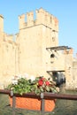 Flowers on castle Castello di Sirmione