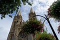 Flowers and cathedral, Truro Royalty Free Stock Photo