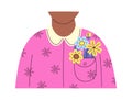 Flowers In Chest Pocket