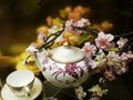 Flowers and chinaware