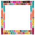 Flowers collage decorative frame border Royalty Free Stock Photo