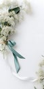 Flowers composition. Eucalyptus branches, eucalyptus leaves on white background Royalty Free Stock Photo