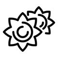 Flowers condiment icon, outline style