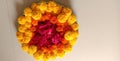 Flowers decorated thali for worshipping Royalty Free Stock Photo